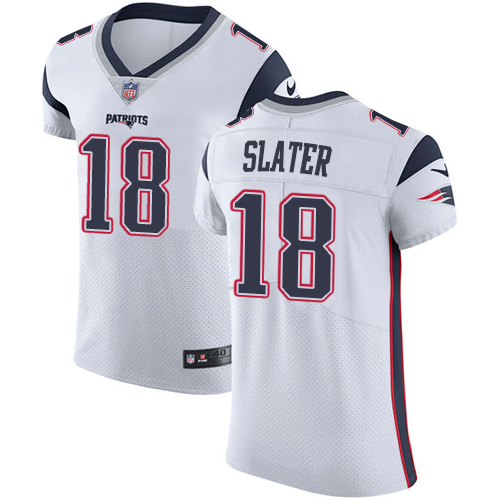 Nike Patriots #18 Matt Slater White Men's Stitched NFL Vapor Untouchable Elite Jersey